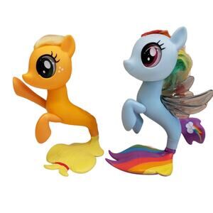 My Little Pony Mermaid Seapony Rainbow Dash Apple Jack Pony Bundle